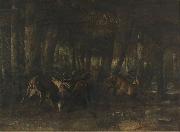 Gustave Courbet Spring Rut The Battle of the Stags Sweden oil painting artist